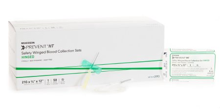 Picture of McKesson Prevent® Blood Collection Set 21 Gauge 3/4 Inch Needle Length Safety Needle 12 Inch Tubing Sterile2193