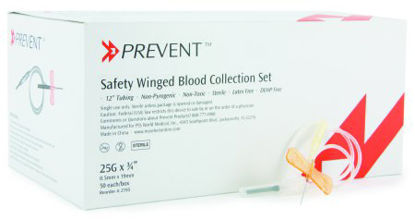 Picture of McKesson Prevent® Blood Collection Set 25 Gauge 3/4 Inch Needle Length Safety Needle 12 Inch Tubing Sterile2195
