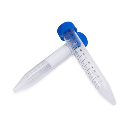 Picture of McKesson Centrifuge Tube Conical Bottom Plain 17 X 120 mm 15 mL Blue Screw Cap Polypropylene Tube177-6285