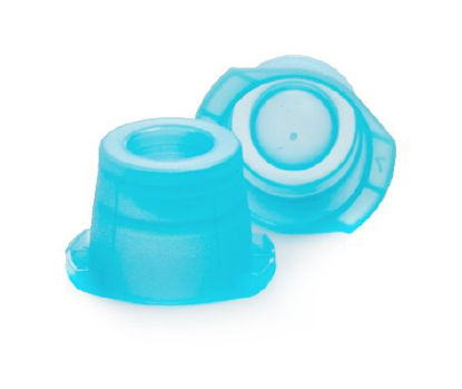 Picture of McKesson Tube Closure Polyethylene Snap Cap Blue 12 mm / 13 mm / 16 mm (Universal) Fits Most 12mm, 13mm and 16mm Evacuated Glass Blood Collection Tubes and Plastic Test Tubes NonSterile177-118115B