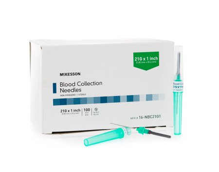 Picture of McKesson Blood Collection Needle 21 Gauge 1 Inch Needle Length Conventional Needle Without Tubing Sterile16-NBC21G1