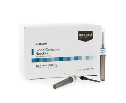 Picture of McKesson Blood Collection Needle 22 Gauge 1 Inch Needle Length Conventional Needle Without Tubing Sterile16-NBC22G1