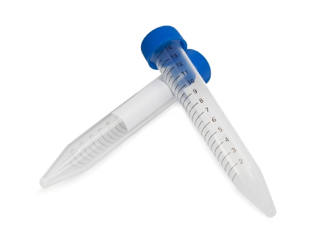 Picture of McKesson Centrifuge Tube Conical Bottom Plain 17 X 120 mm 15 mL Blue Screw Cap Polypropylene Tube177-6284
