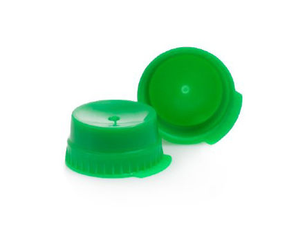 Picture of McKesson Tube Closure Polyethylene Snap Cap Green 16 mm For Use with 16 mm Blood Drawing Tubes, Glass Test Tubes, Plastic Culture Tubes NonSterile177-113148G