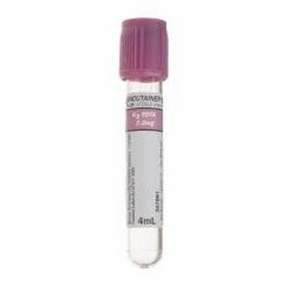 Picture of BD Vacutainer® Venous Blood Collection Tube Whole Blood Tube K2 EDTA Additive 13 X 75 mm 4 mL Lavender BD Hemogard™ Closure Plastic Tube367861