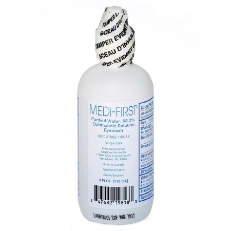 Picture of Eyewash Solution Medi-First® Sodium Chloride 4 oz. Bottle19818