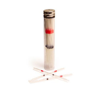 Picture of Cholestech LDX® Capillary Blood Collection Tube Micro-hematocrit Heparin Additive 40 µL Red Stripe / Black Stripe Without Closure Plastic Tube52193