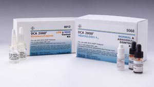 Picture of Diabetes Management Test Control Solution Kit DCA 2000 Hemoglobin A1c (HbA1c) Normal / Abnormal 4 X 0.25 mL10311161
