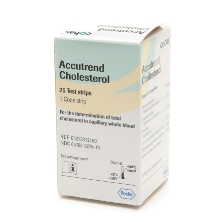Picture of Cholesterol Test Strips Accutrend® Plus Cholesterol For Accutrend Plus Meter 25 Test Strips, 1 Code Strip05213312160