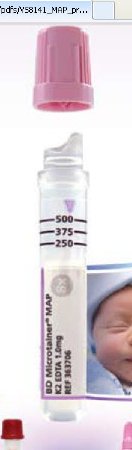 Picture of BD Microtainer® MAP Capillary Blood Collection Tube Hematology K2 EDTA Additive 13 X 75 mm 250 µL to 500 µL Lavender BD Microgard™ Closure Plastic Tube363706