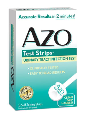 Picture of Rapid Test AZO Test Strips® Home Test Device Urinary Tract Infection Detection Urine Sample 3 Tests78765103267