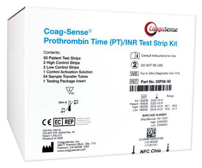 Picture of Rapid Test Kit Coag-Sense® Professional Blood Coagulation Test Prothrombin Time Test (PT/INR) Whole Blood Sample 50 Tests03P56-50