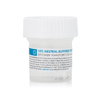 Picture of Prefilled Formalin Container StatClick™ Polypropylene 10 mL Fill in 20 mL (0.67 oz.) Screw Cap Warning Label NonSterileNB0507