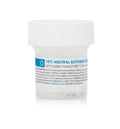 Picture of Prefilled Formalin Container StatClick™ Polypropylene 10 mL Fill in 20 mL (0.67 oz.) Screw Cap Warning Label NonSterileNB0507
