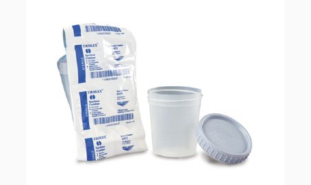 Picture of Specimen Container Gent-L-Kare™ Polypropylene 120 mL (4 oz.) Screw Cap Sterile in OR Ready Peel Pouch01053