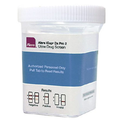 Picture of Drugs of Abuse Test iCup® Dx Pro 2 10-Drug Panel with Adulterants AMP, BAR, BUP, BZO, COC, mAMP/MET, OPI300, OXY, MTD, THC (CR, OX, SG) Urine Sample 25 TestsI-DXP-2107-01