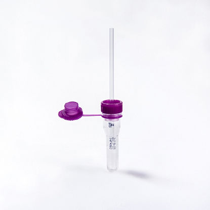 Picture of Safe-T-Fill® Capillary Blood Collection Tube Whole Blood Tube K2 EDTA Additive 10.8 X 46.6 mm 200 µL Purple Pierceable Attached Cap Plastic Tube077051