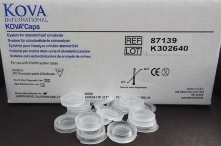 Picture of Kova® Urinalysis Cap Plastic Snap Cap Natural For KOVA® Super 87137 and Economy 87137E Urinalysis Tubes NonSterile87139
