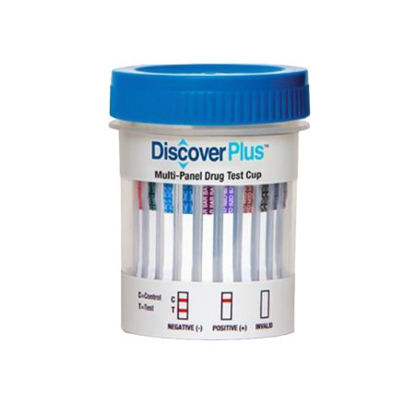 Picture of Drugs of Abuse Test Discover Plus™ 12-Drug Panel with Adulterants AMP, BAR, BUP, BZO, COC, mAMP/MET, MDMA, MTD, OPI, OXY, PCP, THC (CR, pH, SG) Urine Sample 25 TestsDISP-DUD-6124N