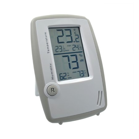 Picture of Digital Thermometer / Hygrometer Fahrenheit / Celsius 14° to 158° F (-10° to 70° C) Internal Sensor Flip-out Stand / Hanging Battery Operated30515