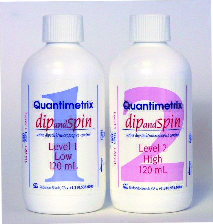 Picture of Urine Chemistry Urinalysis Control Dip&Spin® Urinalysis / Microscopics 2 Levels 4 X 120 mL1470-01