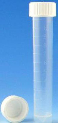 Picture of Transport Tube Conical Bottom, Skirted Plain 16 X 92 mm 10 mL White Screw Cap Polypropylene Tube6102S
