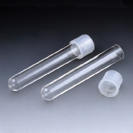 Picture of Test Tube Round Bottom Plain 12 X 75 mm 5 mL Without Color Coding Dual Position Snap Cap Polystyrene Tube110405