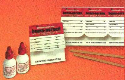 Picture of Rapid Test Kit Hema-Screen™ Colorectal Cancer Screening Fecal Occult Blood Test (FOBT) Stool Sample 50 TestsHS-100