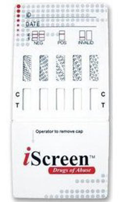 Picture of Drugs of Abuse Test iScreen® 5-Drug Panel COC, mAMP/MET, OPI, PCP, THC Urine Sample 25 TestsIS5MP