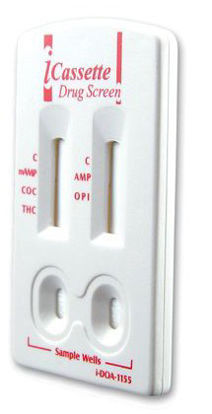 Picture of Drugs of Abuse Test iCassette™ 10-Drug Panel AMP, BAR, BZO, COC, mAMP/MET, MTD, OPI, PCP, TCA, THC Urine Sample 25 TestsI-DOA-11105