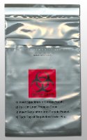 Picture of Specimen Transport Bag with Document Pouch Lab-Loc® 6 X 10-1/4 Inch LDPE Adhesive Closure Biohazard Symbol / Storage Instructions NonSterileLAB20610C