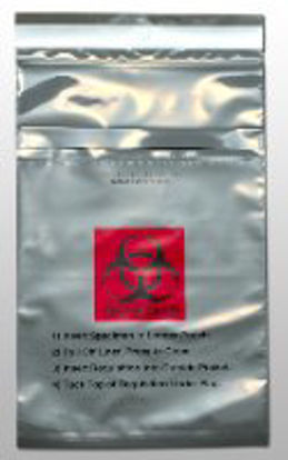 Picture of Specimen Transport Bag with Document Pouch Lab-Loc® 6 X 10-1/4 Inch LDPE Adhesive Closure Biohazard Symbol / Storage Instructions NonSterileLAB20610C