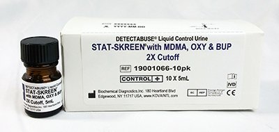 Picture of Drugs of Abuse Control Detectabuse® Stat-Skreen® DOA 15-Drug Panel with BUP, OXY, MDMA Positive Level 10 X 5 mL19001066-10PK