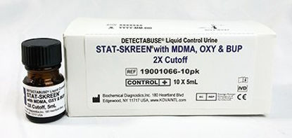 Picture of Drugs of Abuse Control Detectabuse® Stat-Skreen® DOA 15-Drug Panel with BUP, OXY, MDMA Positive Level 10 X 5 mL19001066-10PK