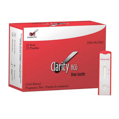 Picture of Rapid Test Kit Clarity® Fertility Test hCG Pregnancy Test Urine Sample 25 TestsDTG-PLUS25