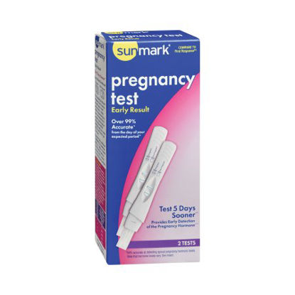 Picture of Rapid Test Kit sunmark® Home Test Device hCG Pregnancy Test Urine Sample 2 Tests49348081233