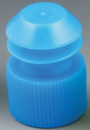 Picture of McKesson Tube Closure Polyethylene Flanged Plug Cap Blue 13 mm For Use with 13 mm Blood Drawing Tubes, Glass Test Tubes, Plastic Culture Tubes NonSterile177-118240B