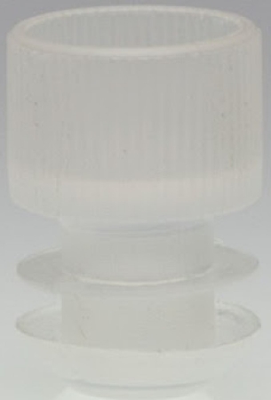 Picture of McKesson Tube Closure Polyethylene Flanged Plug Cap Natural 16 mm For Use with 16 mm Blood Drawing Tubes, Glass Test Tubes, Plastic Culture Tubes NonSterile177-116152C