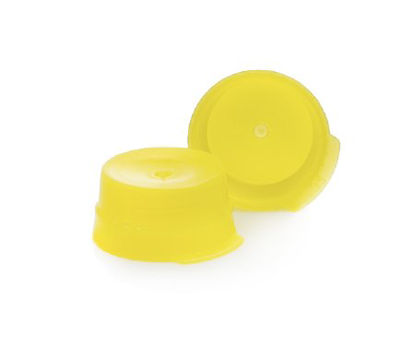 Picture of McKesson Tube Closure Polyethylene Snap Cap Yellow 16 mm For Use with 16 mm Blood Drawing Tubes, Glass Test Tubes, Plastic Culture Tubes NonSterile177-113148Y