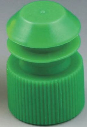 Picture of McKesson Tube Closure Polyethylene Flanged Plug Cap Green 16 mm For Use with 16 mm Blood Drawing Tubes, Glass Test Tubes, Plastic Culture Tubes NonSterile177-116152G
