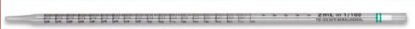 Picture of McKesson Serological Pipette 2 mL 0.01 mL Graduation Increments / 0.05 mL Negative Graduations Sterile177-1721