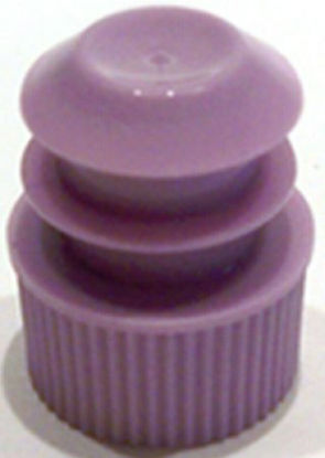 Picture of McKesson Tube Closure Polyethylene Flanged Plug Cap Lavender 16 mm For Use with 16 mm Blood Drawing Tubes, Glass Test Tubes, Plastic Culture Tubes NonSterile177-116152L