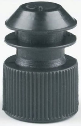 Picture of McKesson Tube Closure Polyethylene Flanged Plug Cap Black 13 mm For Use with 13 mm Blood Drawing Tubes, Glass Test Tubes, Plastic Culture Tubes NonSterile177-118240K