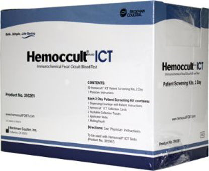 Picture of Patient Sample Collection and Screening Kit Hemoccult® ICT 2-Day Colorectal Cancer Screening Fecal Occult Blood Test (iFOB or FIT) Stool Sample 50 Tests395261A