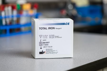 Picture of Reagent Kit ACE® General Chemistry / Anemia Assay Serum Iron For ACE and ACE Alera® Analyzers 240 Tests 2 X 30 mL Buffer, 2 X 5 mL Color Reagent, 1 X 5 mL StandardSA1017