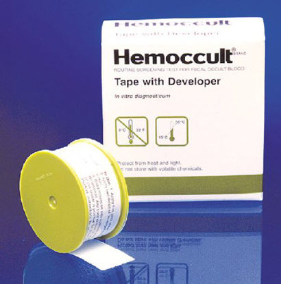 Picture of Rapid Test Kit Hemoccult® Tape Colorectal Cancer Screening Fecal Occult Blood Test (FOBT) Stool Sample 100 Tests / Dispenser63202A