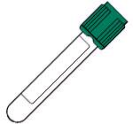 Picture of BD Vacutainer® Venous Blood Collection Tube Plasma Tube Sodium Heparin Additive 13 X 75 mm 2 mL Green BD Hemogard™ Closure Glass Tube367671