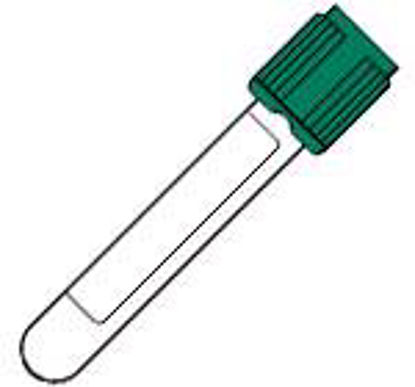 Picture of BD Vacutainer® Venous Blood Collection Tube Plasma Tube Sodium Heparin Additive 13 X 75 mm 2 mL Green BD Hemogard™ Closure Glass Tube367671