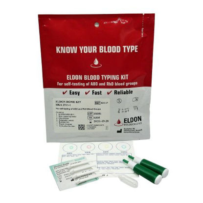 Picture of Test Kit EldonCard Blood Typing Test ABO-Rh Blood Typing Whole Blood Sample Single ProcedureELD-BT