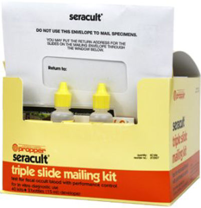 Picture of Patient Sample Collection and Screening Kit Seracult® Mailing Kit Colorectal Cancer Screening Fecal Occult Blood Test (FOBT) Stool Sample 40 Tests37200700